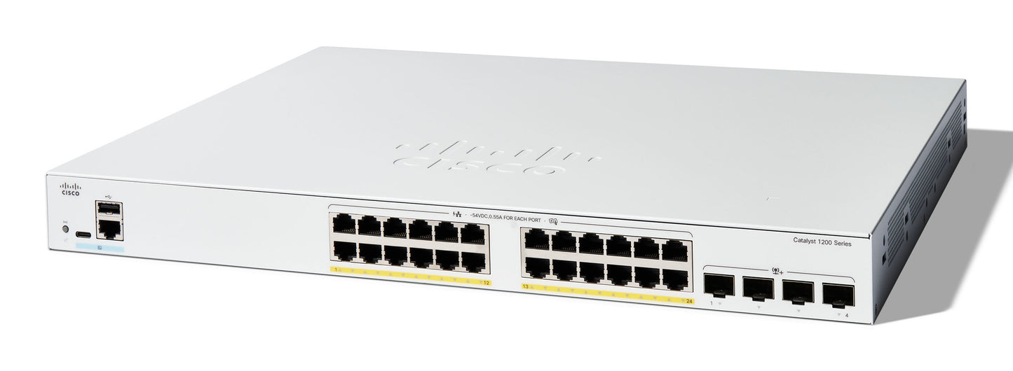 Cisco C1200-24FP-4X dispositivo de redes Gestionado L2/L3 Gigabit Ethernet (10/100/1000) Blanco