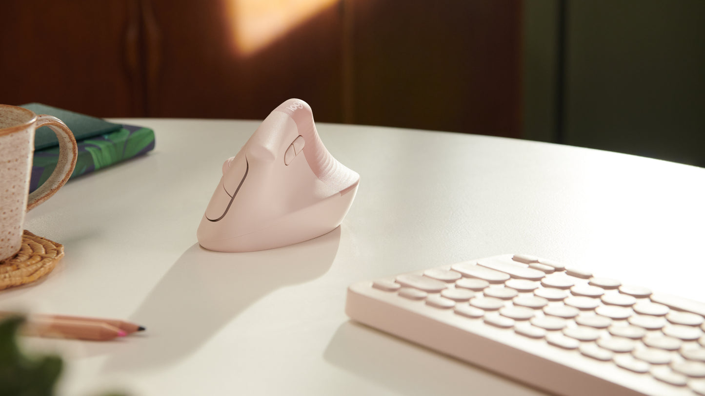 Mouse Logitech Lift Ergonómico Vertical 1000dpi Color Rosa