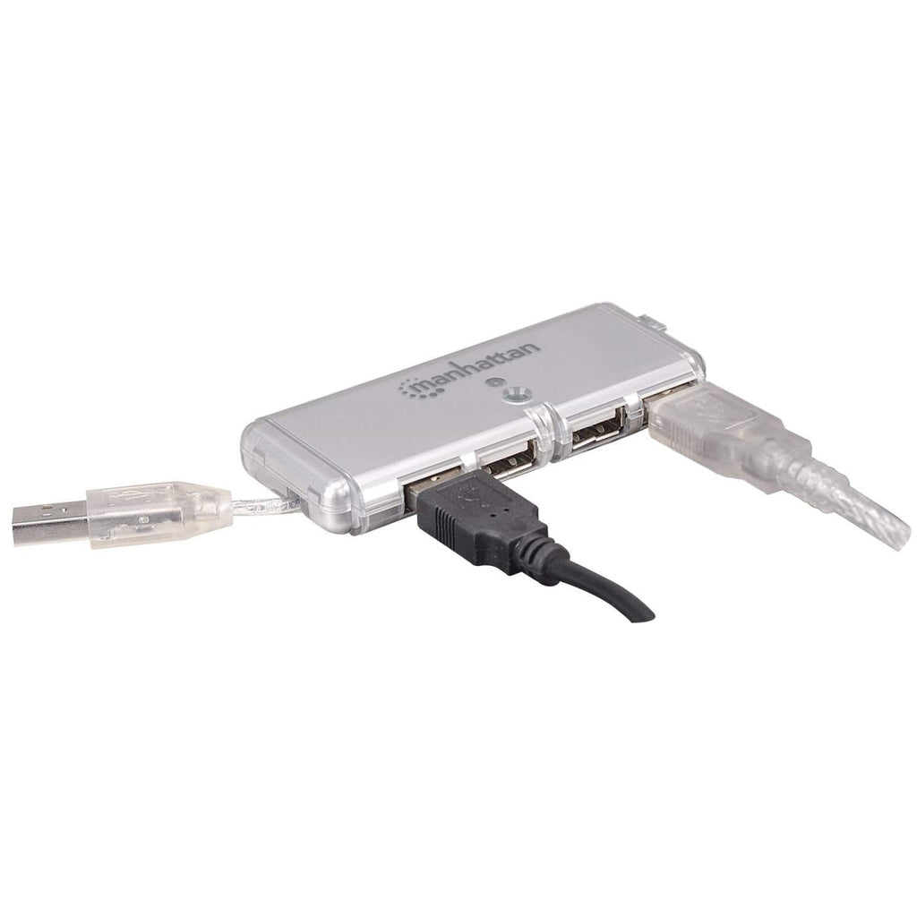Manhattan 160599 nodo concentrador USB 2.0 480 Mbit/s Gris