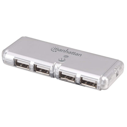 Manhattan 160599 nodo concentrador USB 2.0 480 Mbit/s Gris