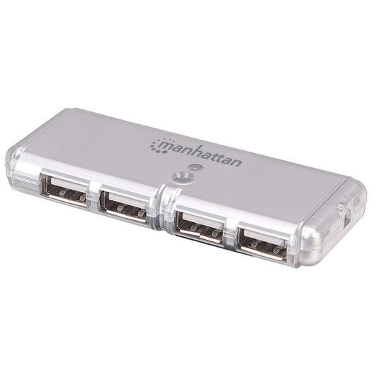 Manhattan 160599 nodo concentrador USB 2.0 480 Mbit/s Gris