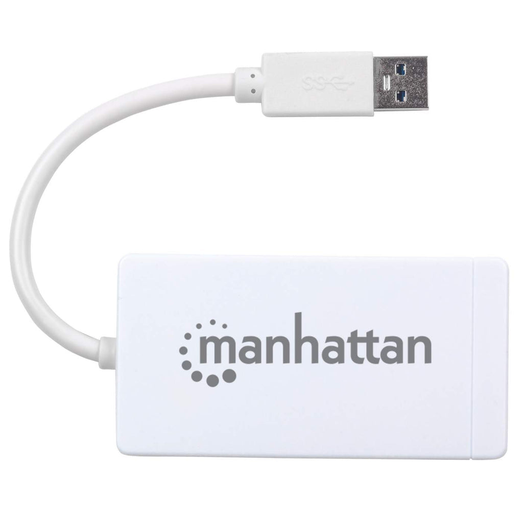 Hub Manhattan USB 3.0 con 3 Puertos/Adaptador Gigabit Ethernet