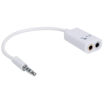 Manhattan 354561 cable de audio 0.2 m 3,5mm 2 x 3.5mm Blanco