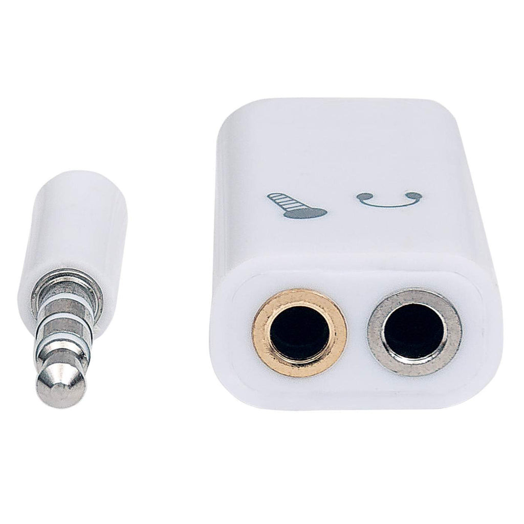 Manhattan 354561 cable de audio 0.2 m 3,5mm 2 x 3.5mm Blanco