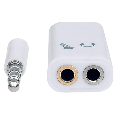 Manhattan 354561 cable de audio 0.2 m 3,5mm 2 x 3.5mm Blanco