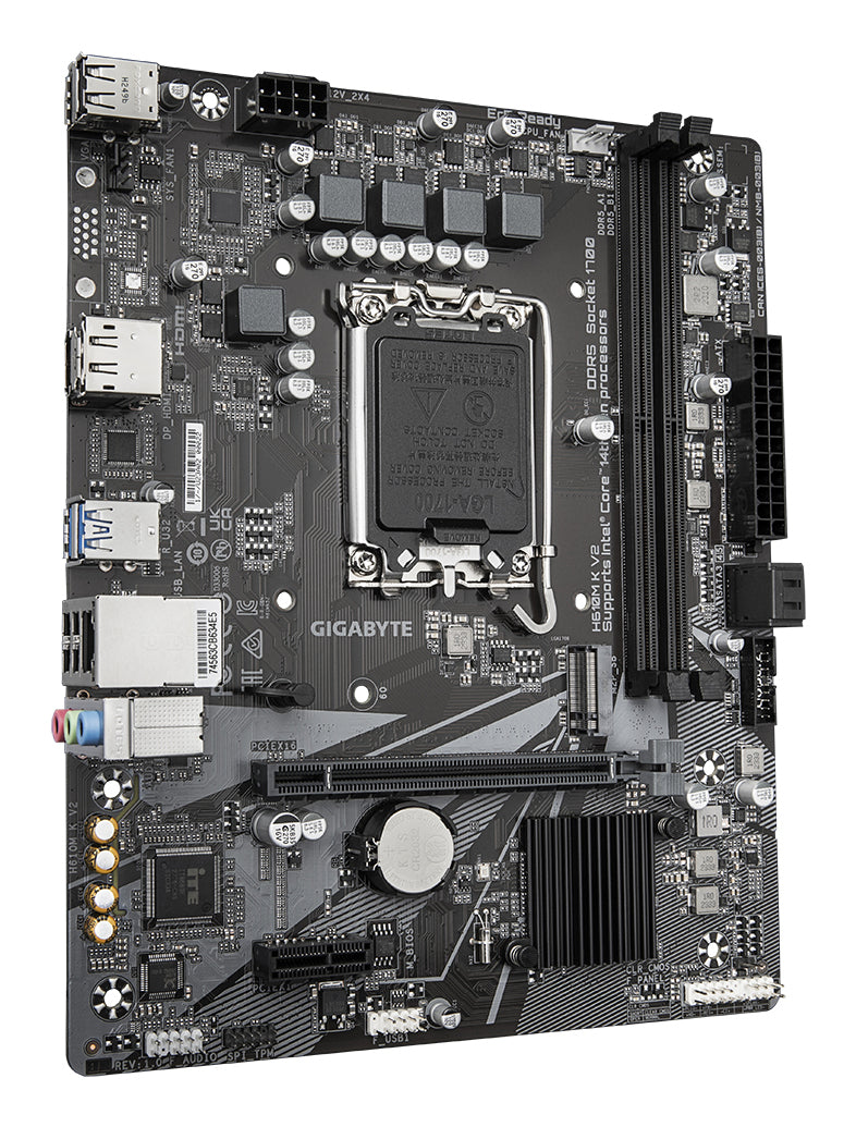 Tarjeta Madre Gigabyte H610M K V2 Micro-ATX S-1700 128GB DDR5 M.2 HDMI/DP