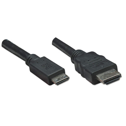 Manhattan 304955 cable HDMI 1.8 m HDMI Tipo A (Estándar) HDMI tipo C (Mini) Negro