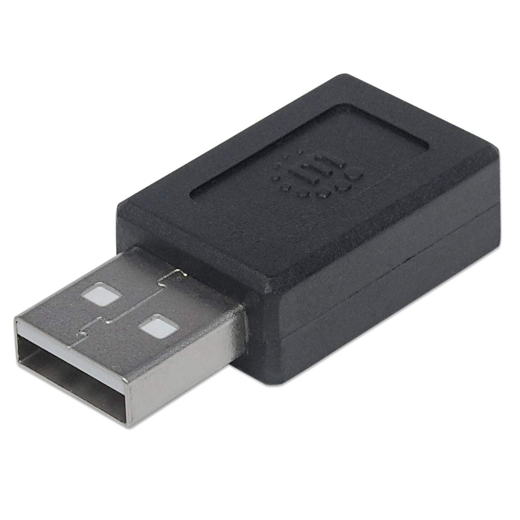 Adaptador Manhattan USB C-A 2.0 Color Negro