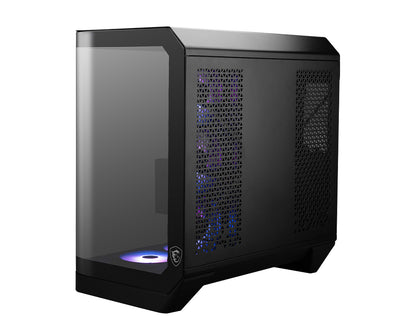 Gabinete MSI MAG PANO 120R PZ Negro Vidrio templado panoramico 4 Micro-ATX/Mini-ITX sin Fuente 1 Ventilador