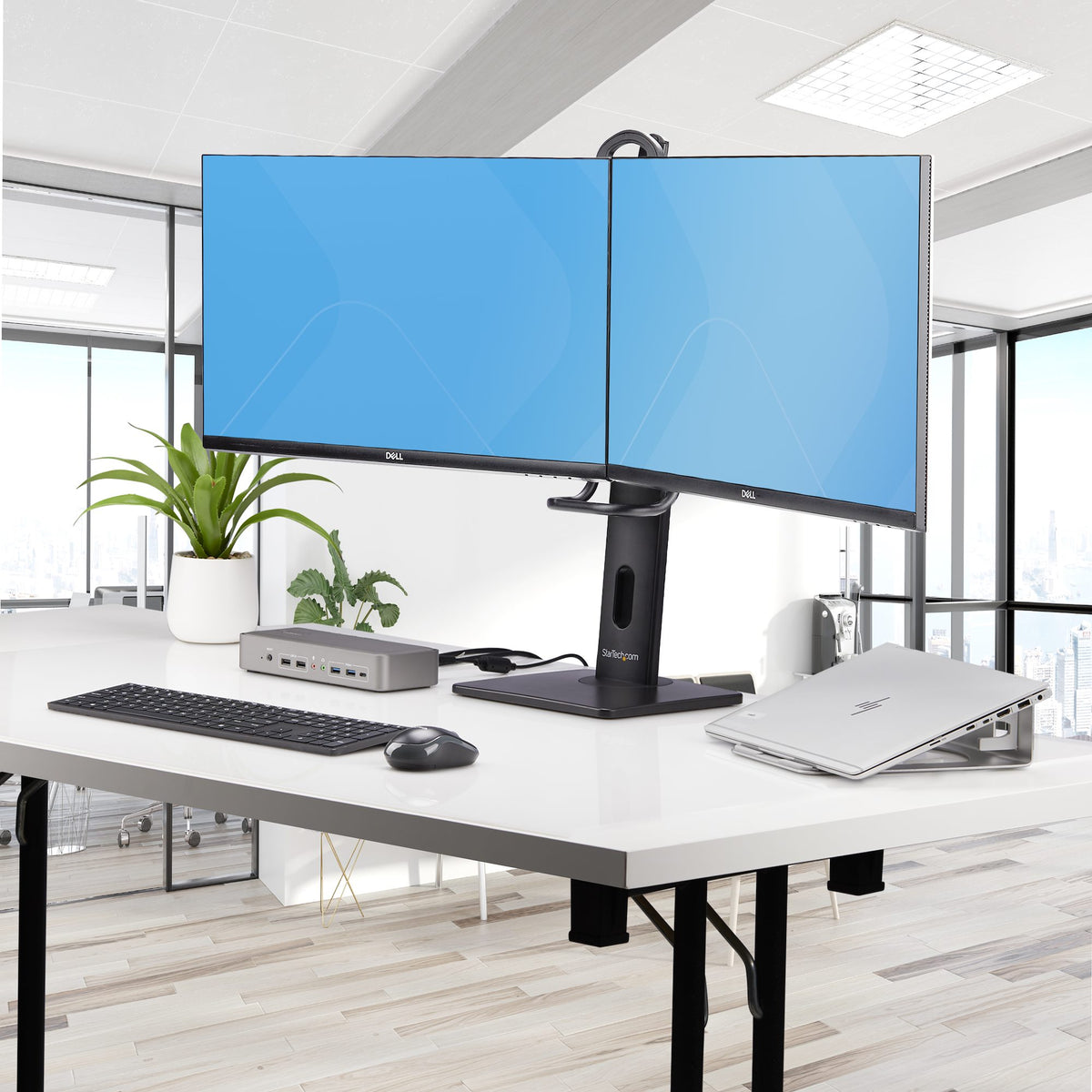 StarTech.com 2MC1S-MONITOR-STAND soporte para pantalla plana 68.6 cm (27") Negro