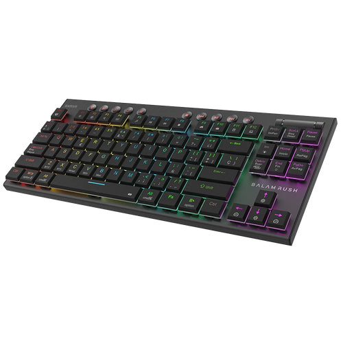 Balam Rush BR-940405 teclado Juego USB + Bluetooth QWERTY Español, Inglés Negro