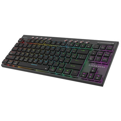 Balam Rush BR-940405 teclado Juego USB + Bluetooth QWERTY Español, Inglés Negro