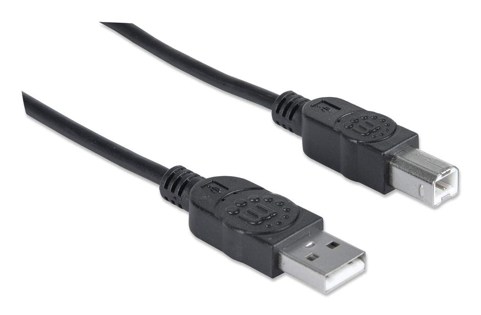 Cable Manhattan USB B Alta Velocidad 2.0 A-B1.8m Color Negro