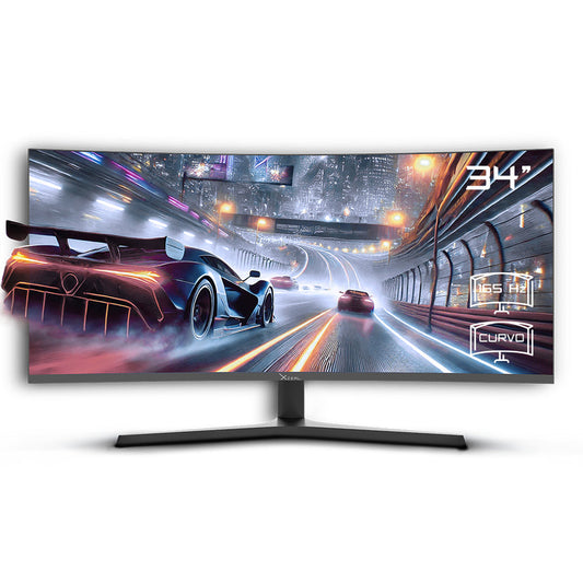Monitor Xzeal 34" Gaming Curvo XZ6010-1 Resolución de 3440x1440p 165Hz 4ms Color Negro