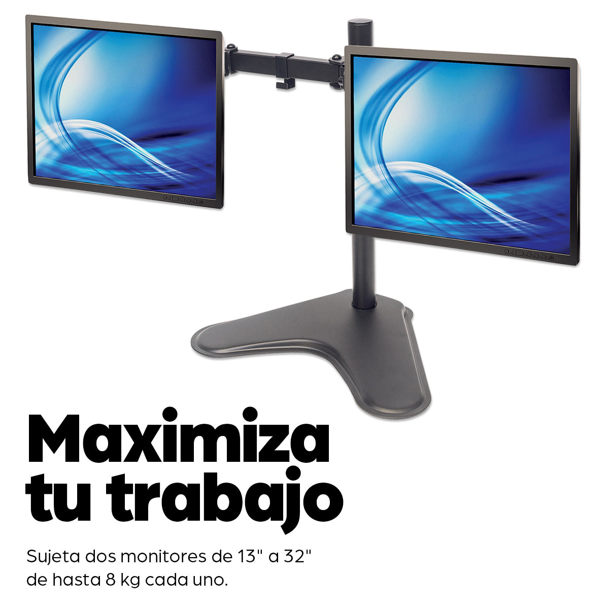 Manhattan 461559 soporte para pantalla plana 81.3 cm (32") Escritorio Negro