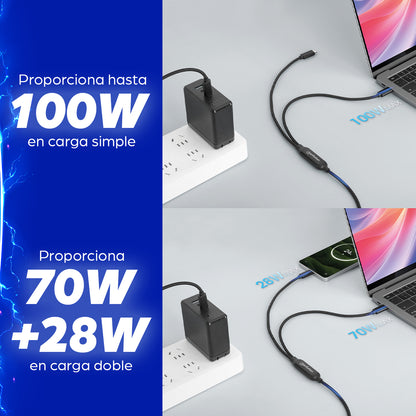Manhattan 355810 cable USB 2 m USB C 2 x USB C 100 W Negro