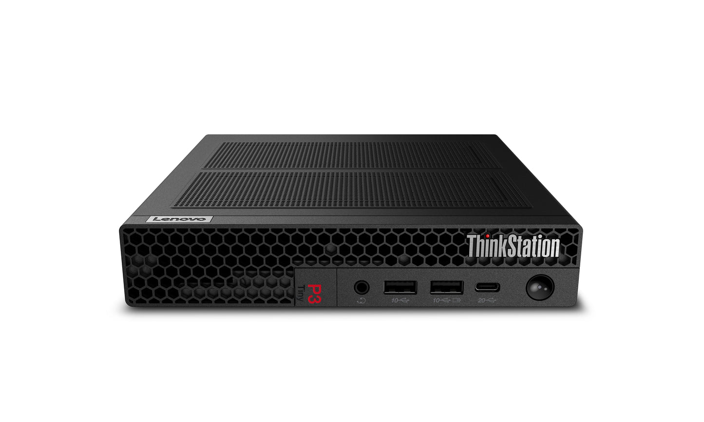 Lenovo ThinkStation P3 Tiny Gen 2 Intel Core Ultra 7 265 16 GB DDR5-SDRAM 512 GB SSD NVIDIA RTX A400 Windows 11 Pro Mini PC Estación de trabajo Negro