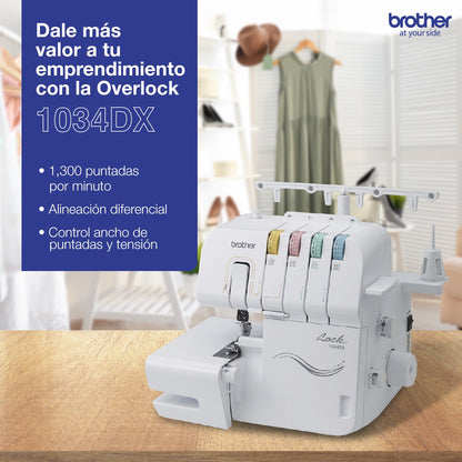 Maquina Sobrehiladora Brother 1034DX Especializada