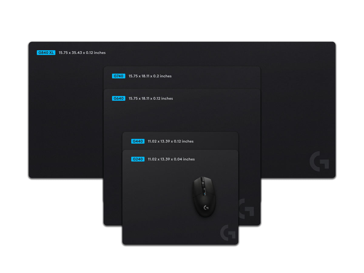 Mouse Pad Logitech G640 Gaming Tela Grande Color Negro