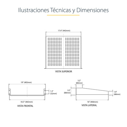 StarTech.com CABSHELFV accesorio para rack Estantería