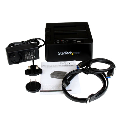 StarTech.com SDOCK2U33RE duplicador de datos o soporte Duplicador de HDD/SSD Negro 1 copias
