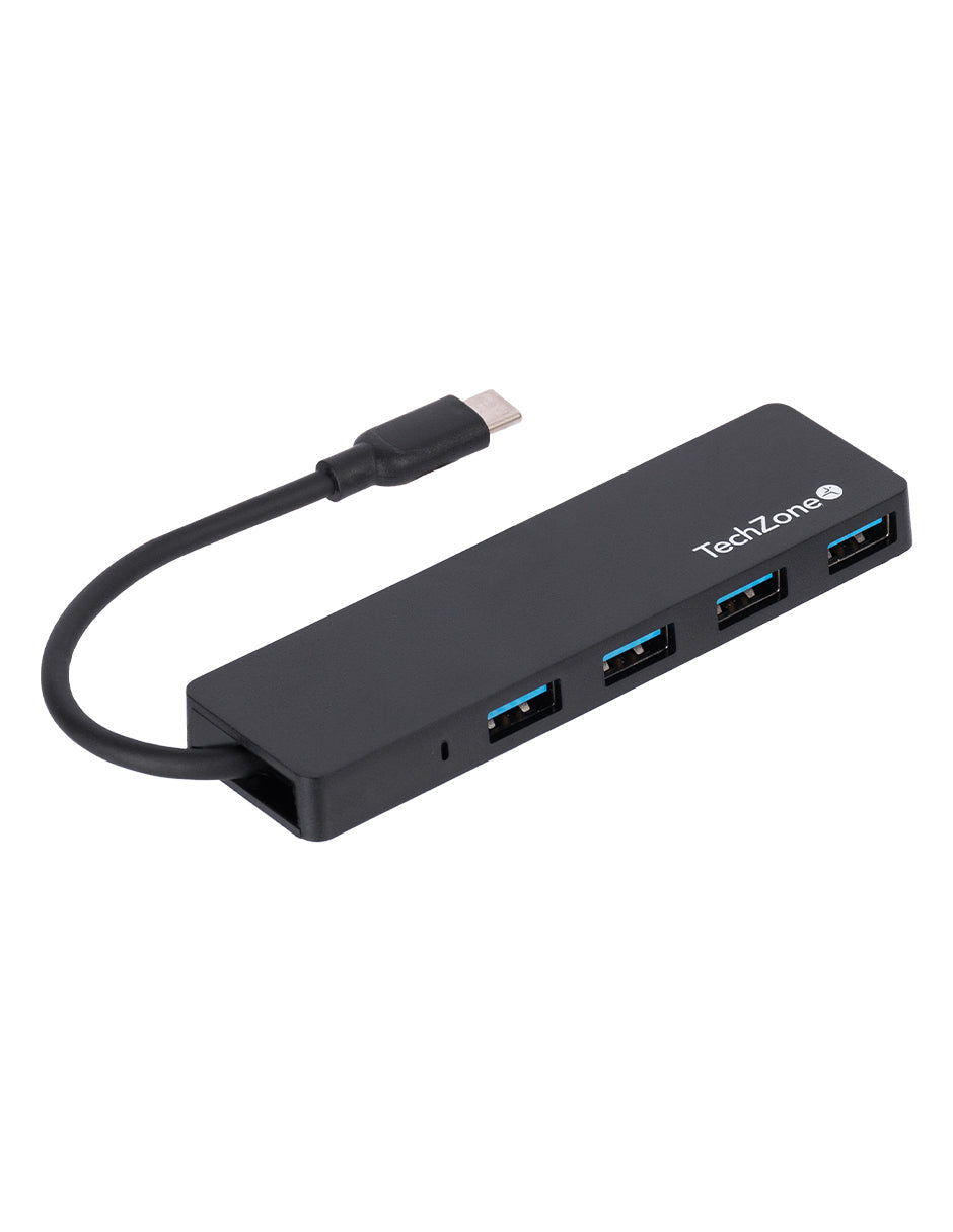Hub TechZone 3.0 Hub 4en1 Super Ligero Conexion Tipo C 4Puertos USB 3.0 Vel de Transferecnia de Datos 480Mbs