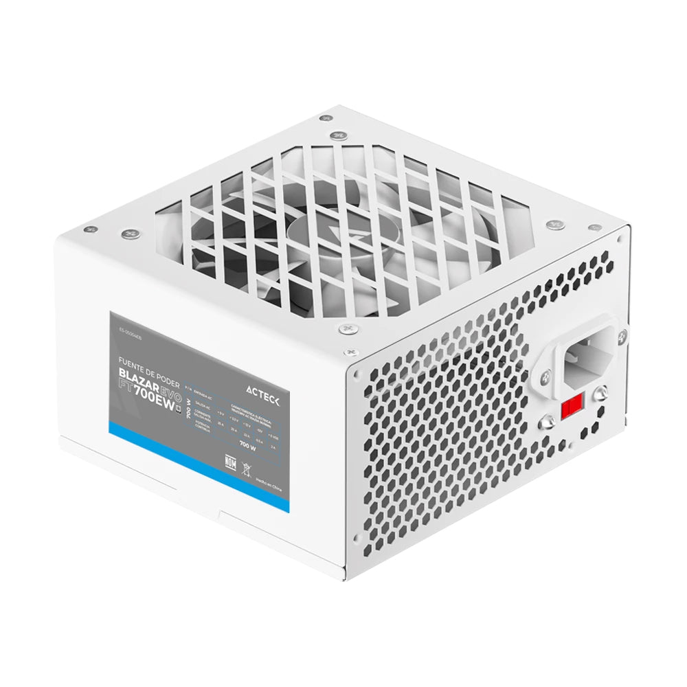 Fuente de Poder Acteck Blazar Evo FT700EW ATX 700W Blanco