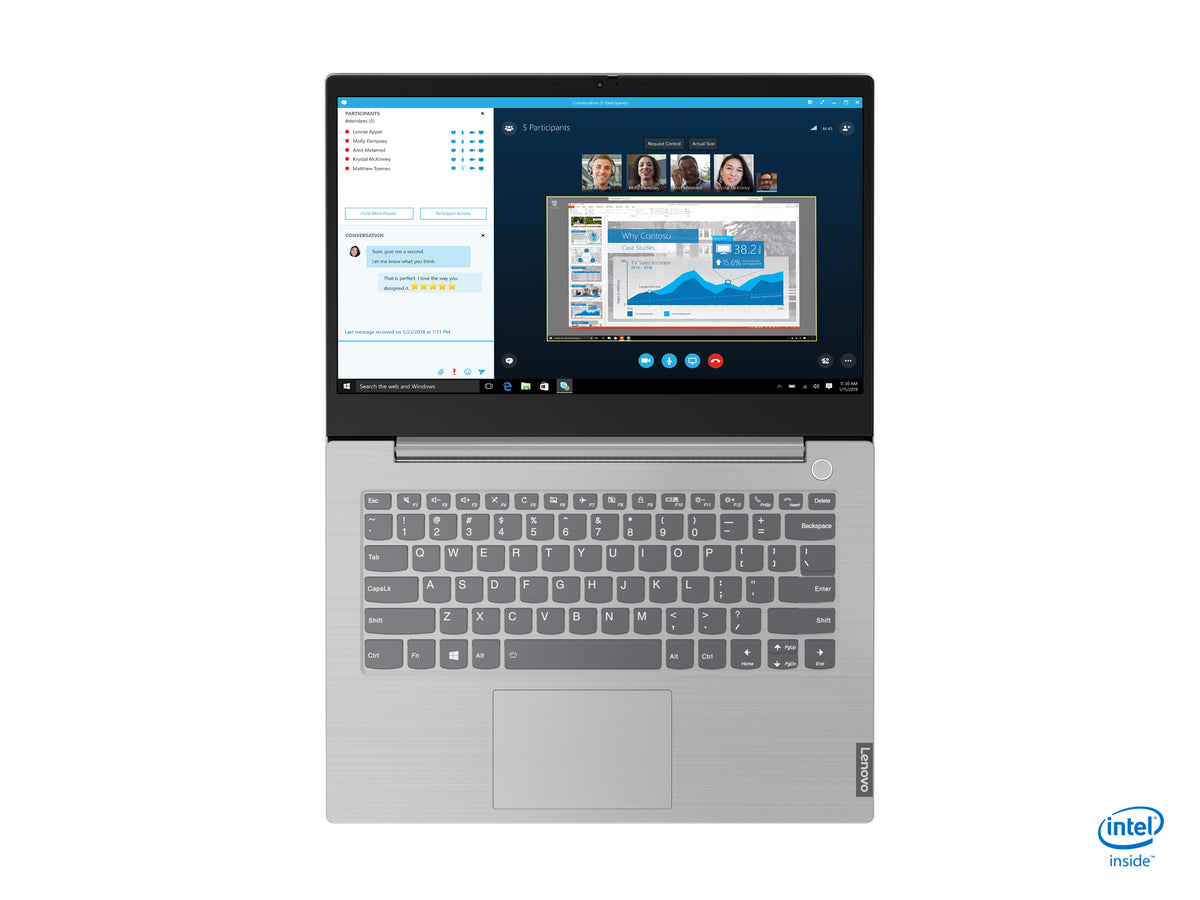 Laptop Lenovo ThinkBook 14-IIL Aluminio 14" Intel Core i3 1005G1 Disco duro 1 TB Ram 8 GB Windows 10 Pro