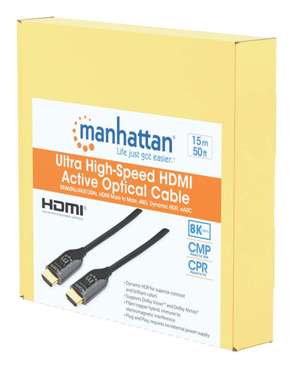 Manhattan 356176 cable HDMI 15 m HDMI Tipo A (Estándar) Negro