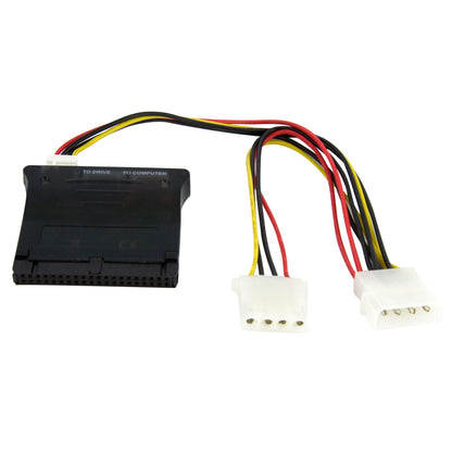 StarTech.com PATA2SATA3 cambiadores de género de cables 2 x SATA Data 7 pin M/1 x IDE 40 pin F SP4 M Negro