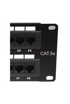 Panel de Conexion Red Nexxt Solutions para Rack Cat5e 48 Puertos Pre-Configurado Sin Blindaje Tipo 110 Esmalte Negro