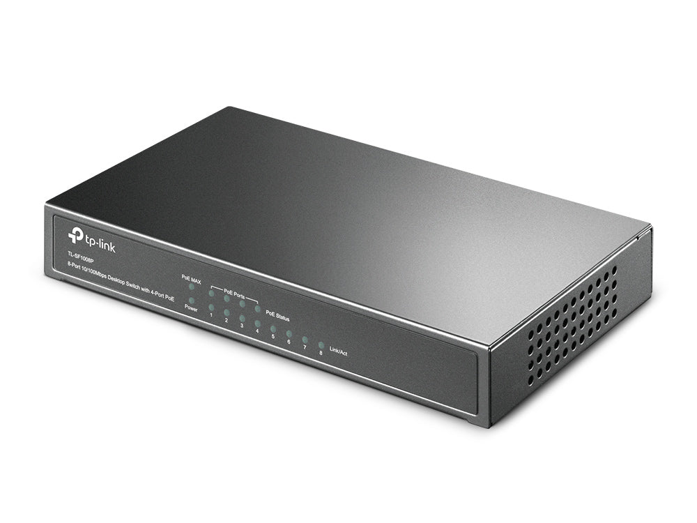 TP-Link TL-SF1008P dispositivo de redes No administrado Fast Ethernet (10/100) Energía sobre Ethernet (PoE) Oliva