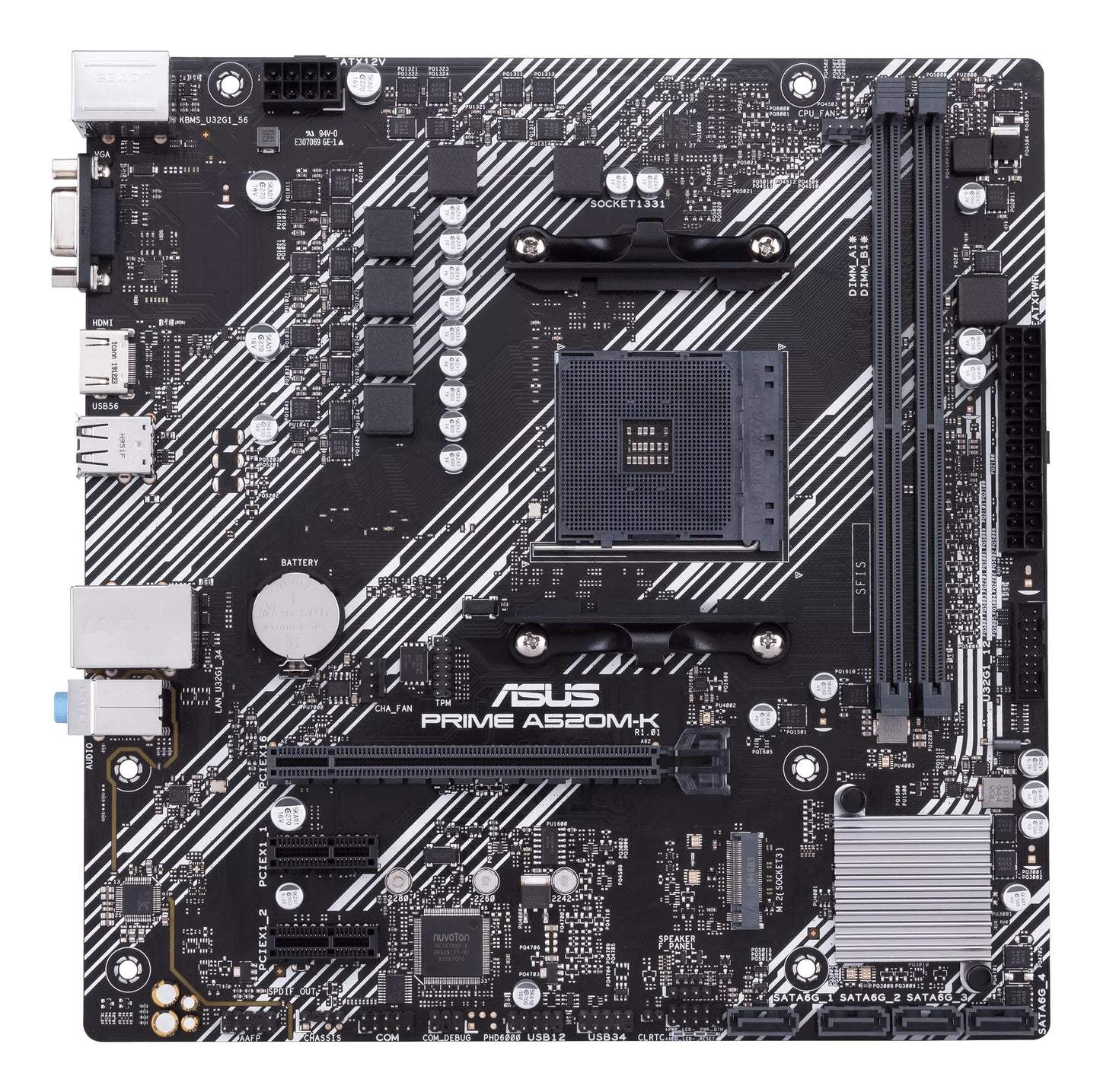 Tarjeta Madre Asus Prime A520M K CSM MICRO ATX AM4 64GB 2DDR4 HDMI