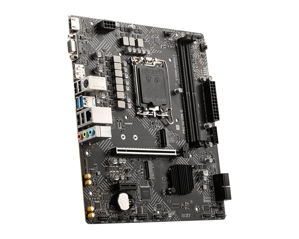 Tarjeta Madre MSI PRO H610M-G Micro-ATX LGA 1700 Intel H610 96GB DDR5 HDMI/DP para Intel