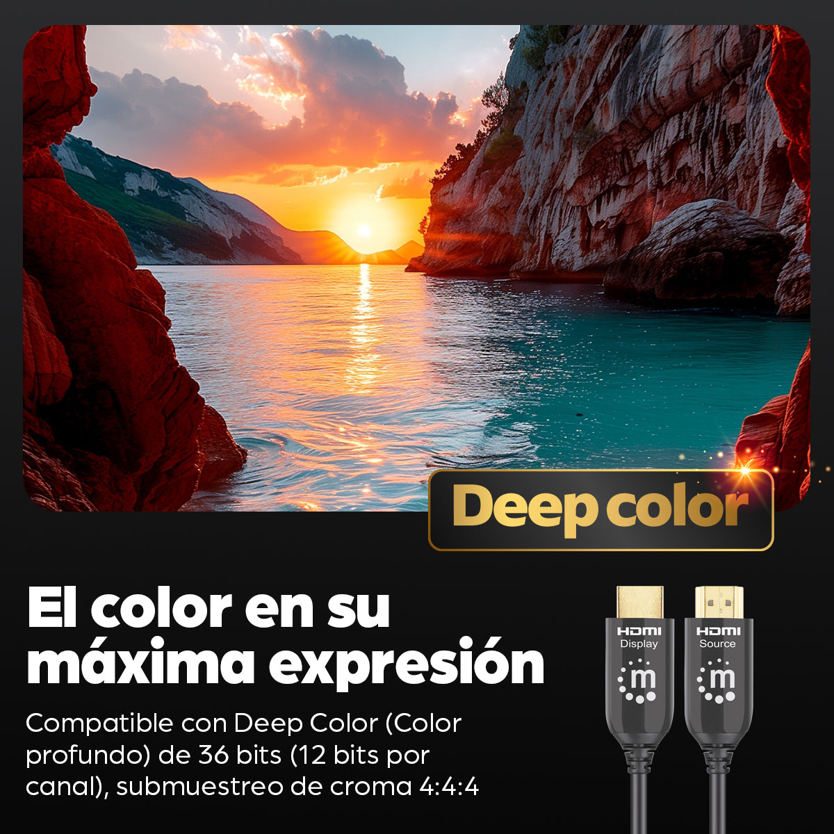 Manhattan 356176 cable HDMI 15 m HDMI Tipo A (Estándar) Negro