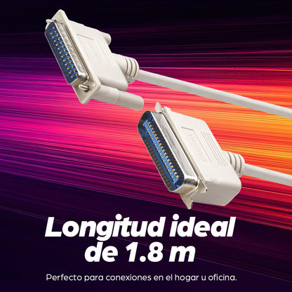 Manhattan Printer Cable, 1.8m cable paralelo Blanco
