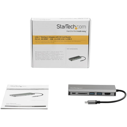StarTech.com DKT30CSDHPD3 base para laptop o replicador de puertos Alámbrico USB 3.2 Gen 1 (3.1 Gen 1) Type-C Negro, Gris