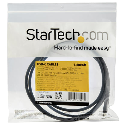 StarTech.com USB315C5C6 cable USB USB 3.2 Gen 1 (3.1 Gen 1) 5 Gbit/s Negro