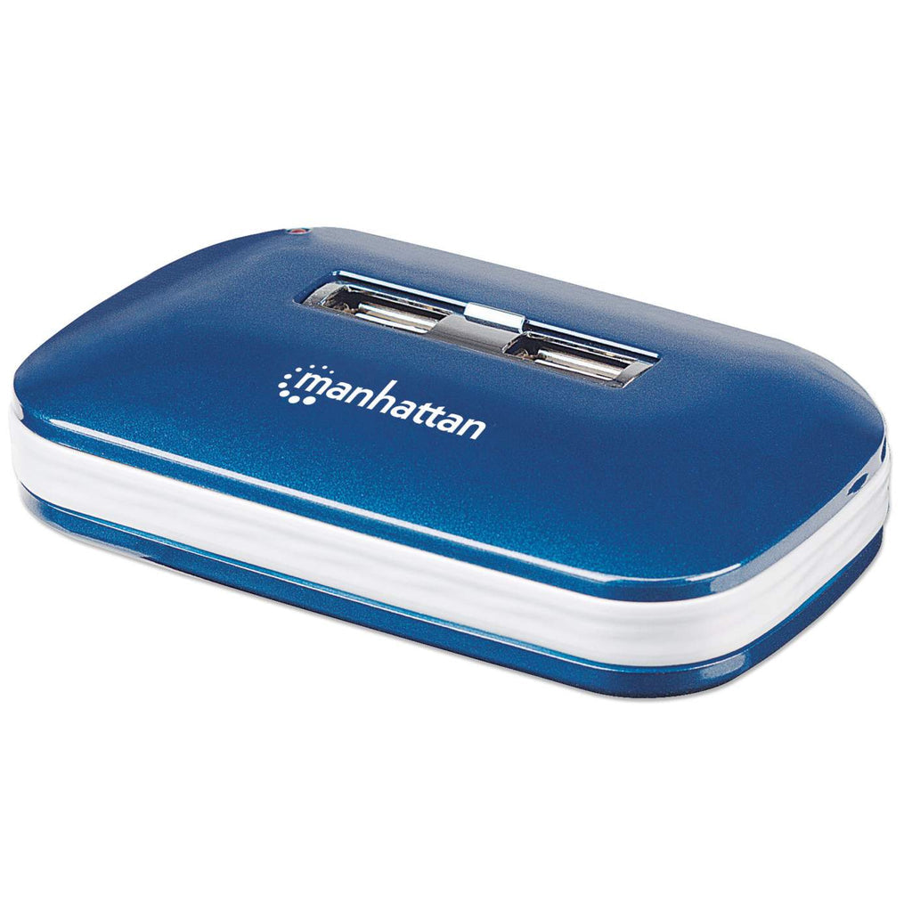 Manhattan 161039 nodo concentrador USB 2.0 480 Mbit/s Azul