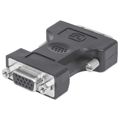 Manhattan 328883 cambiadores de género de cables DVI-I VGA Negro