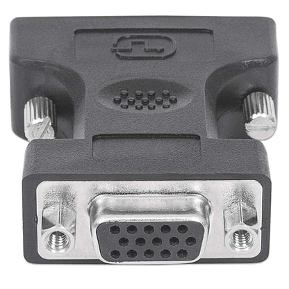 Manhattan 328883 cambiadores de género de cables DVI-I VGA Negro
