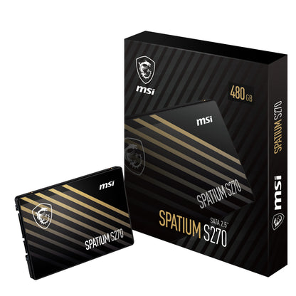 SSD MSI Interno SPATIUM S270 480GB 2.5 SATA III hasta 450 MB/s Escritura
