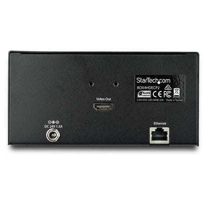 StarTech.com BOX4HDECP2 puente de conferencia AV 3840 x 2160 Pixeles Ethernet Plata