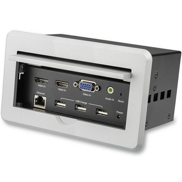 StarTech.com BOX4HDECP2 puente de conferencia AV 3840 x 2160 Pixeles Ethernet Plata