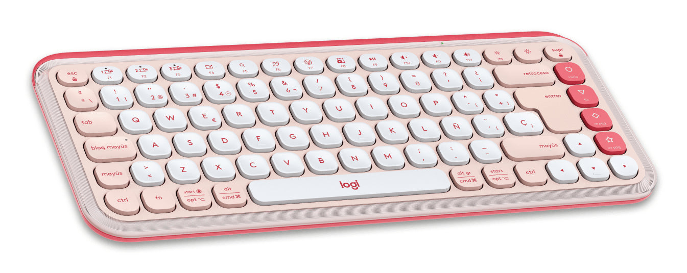 Logitech 920-013053 teclado Ratón incluido Universal Bluetooth QWERTY Español Rosa