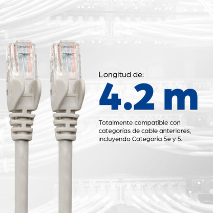 Cable Intellinet Red Cat6 UTP RJ45 M-M 5m Color Gris