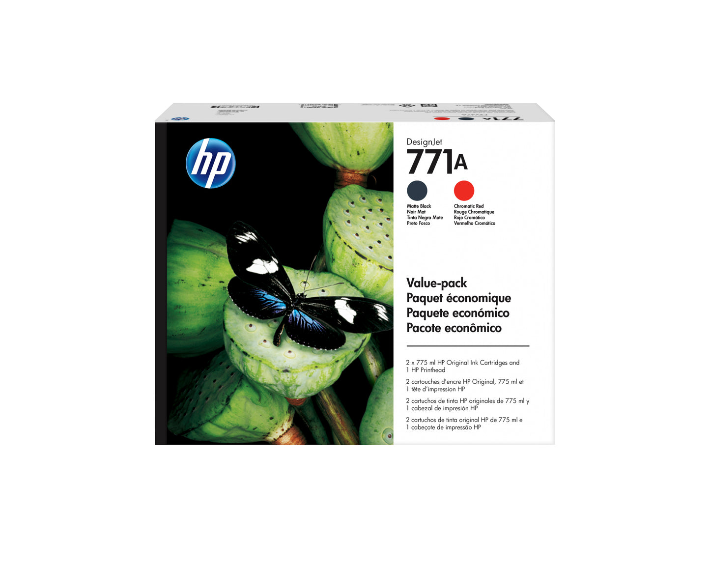 Tinta HP LF Roja Cromatica DesignJet 771A