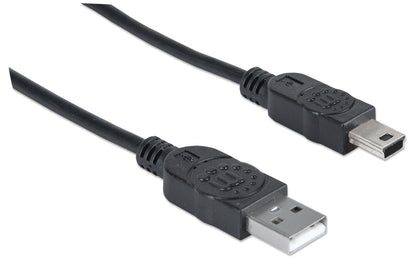 Cable Manhattan USB Mini B Alta Velocidad 2.0 A 1.8m Color Negro