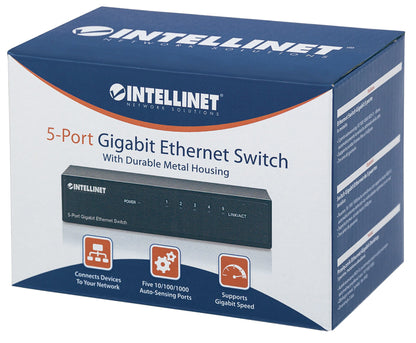 Intellinet 530378 dispositivo de redes Gigabit Ethernet (10/100/1000) Negro