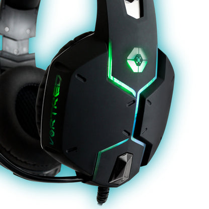 Audífonos Vortred Gamer 7.1 Assault Sonido Envolvente Color Negro